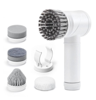 Electric Spin Scrubber, Cordless Cleaning Brush Power Shower Scrubber White