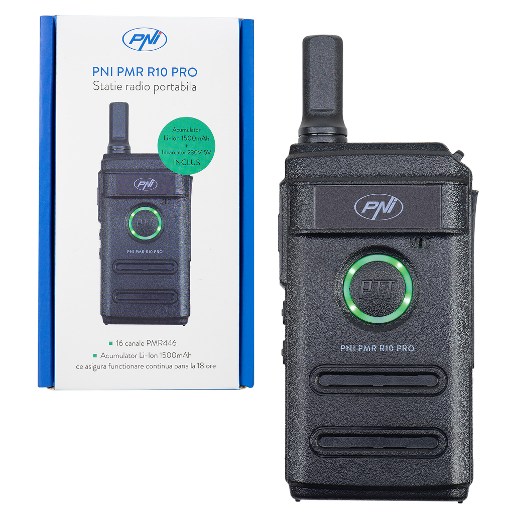 Walkie Talkie PNI PMR R10 PRO, 446MHz, 0.5W, Monitor, Scan, CTCSS DCS codes