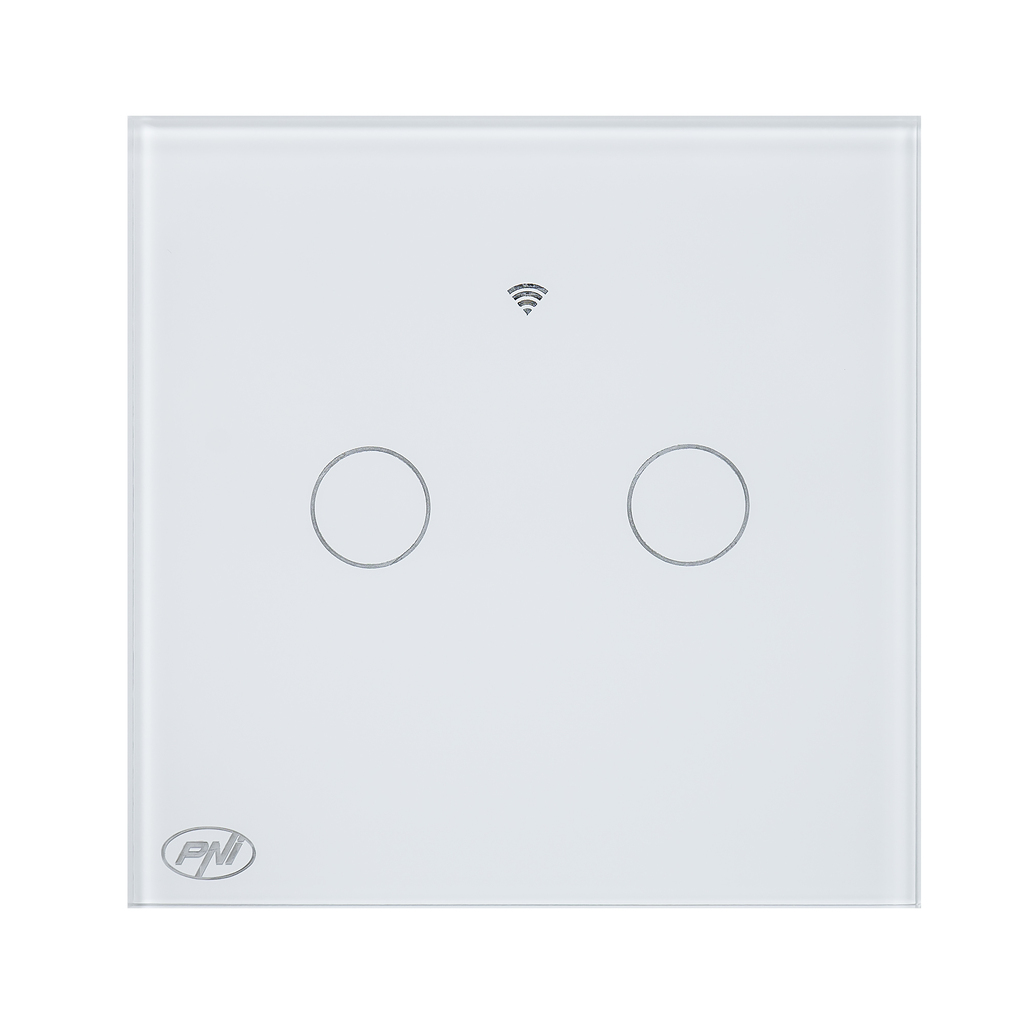 Smart switch with PNI SafeHome PT202L WiFi touch, 10A, control via Tuya Smart application, compatible with Alexa and Google Assistant - Smart Home