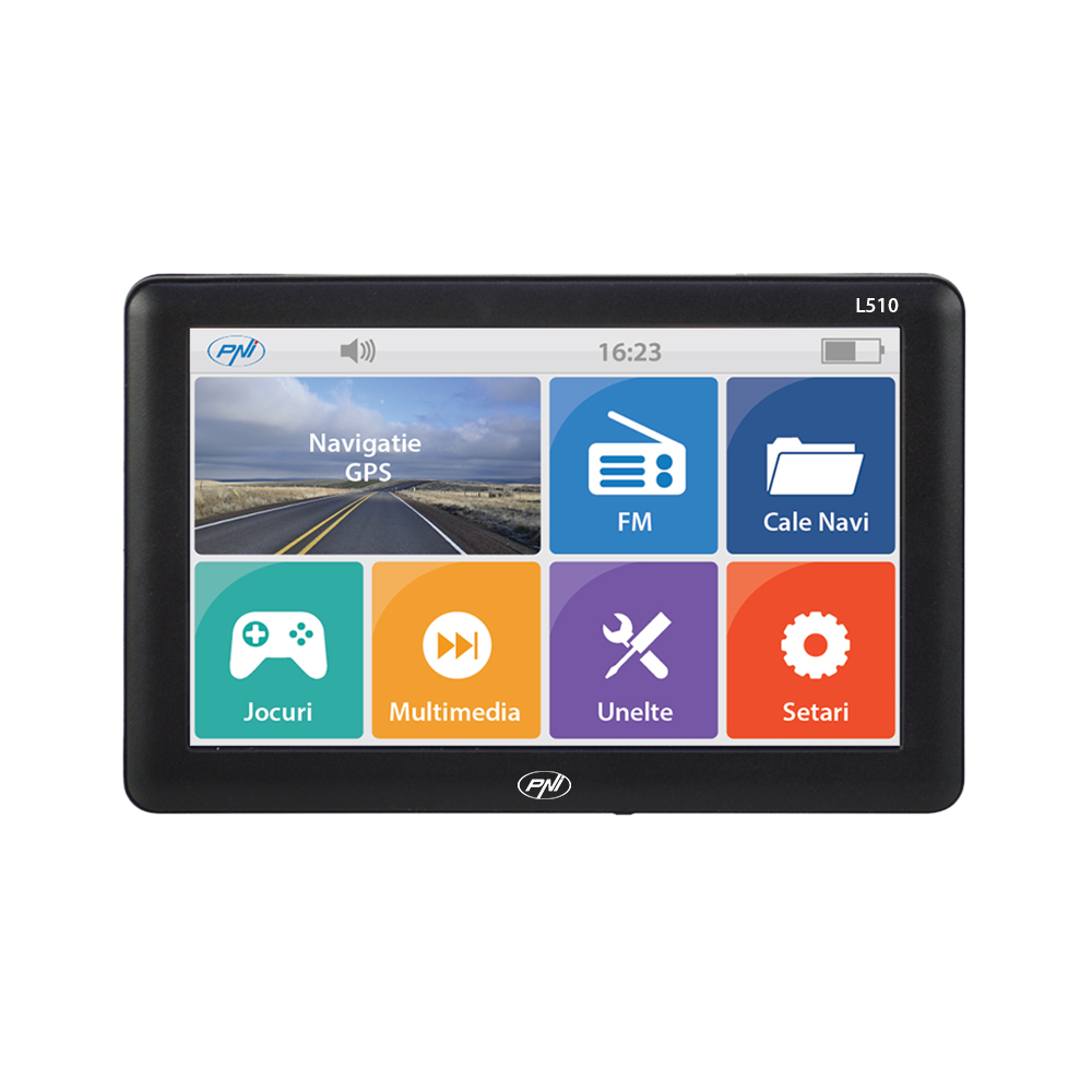 GPS Navigation System PNI L510 5 inch screen, 800 MHz, 256MB DDR2, 8GB internal memory, FM transmitter