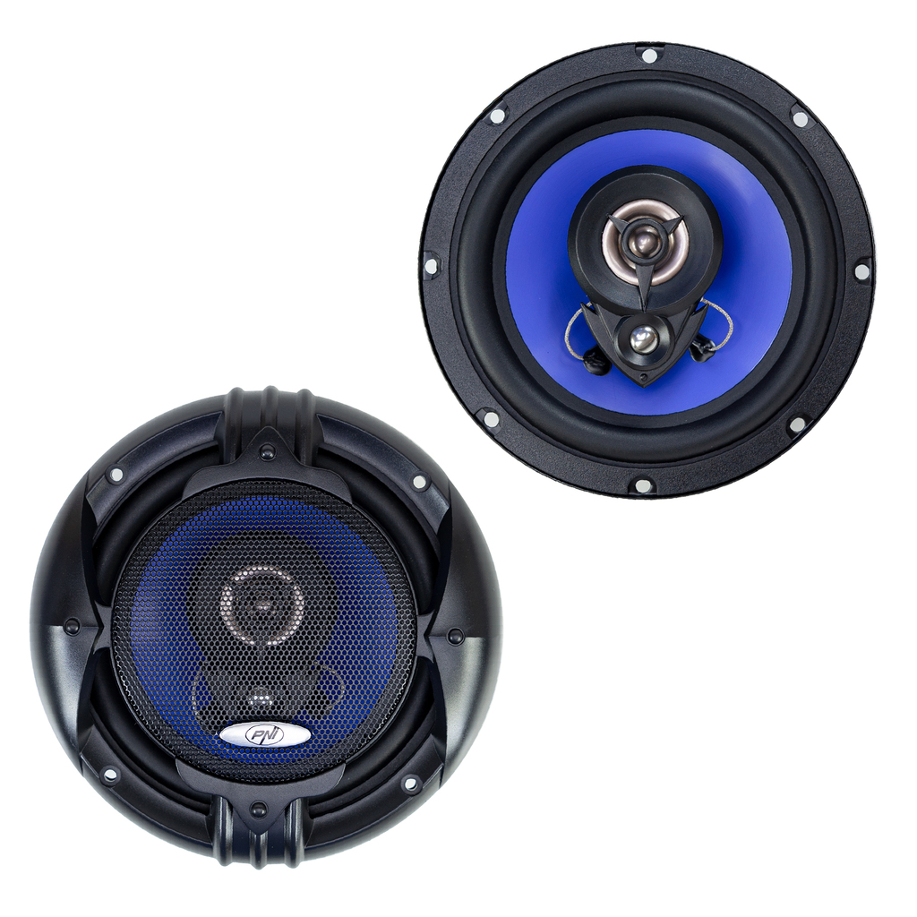 Coaxial car speakers PNI HiFi650, 120W, 16.5 cm, 3 ways, grille included set 2 pcs