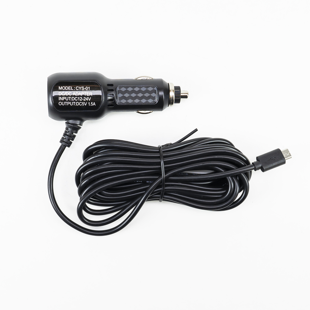 Car charger MicroUSB 12V / 24V - 5V for SilverCloud S1200 auto DVR