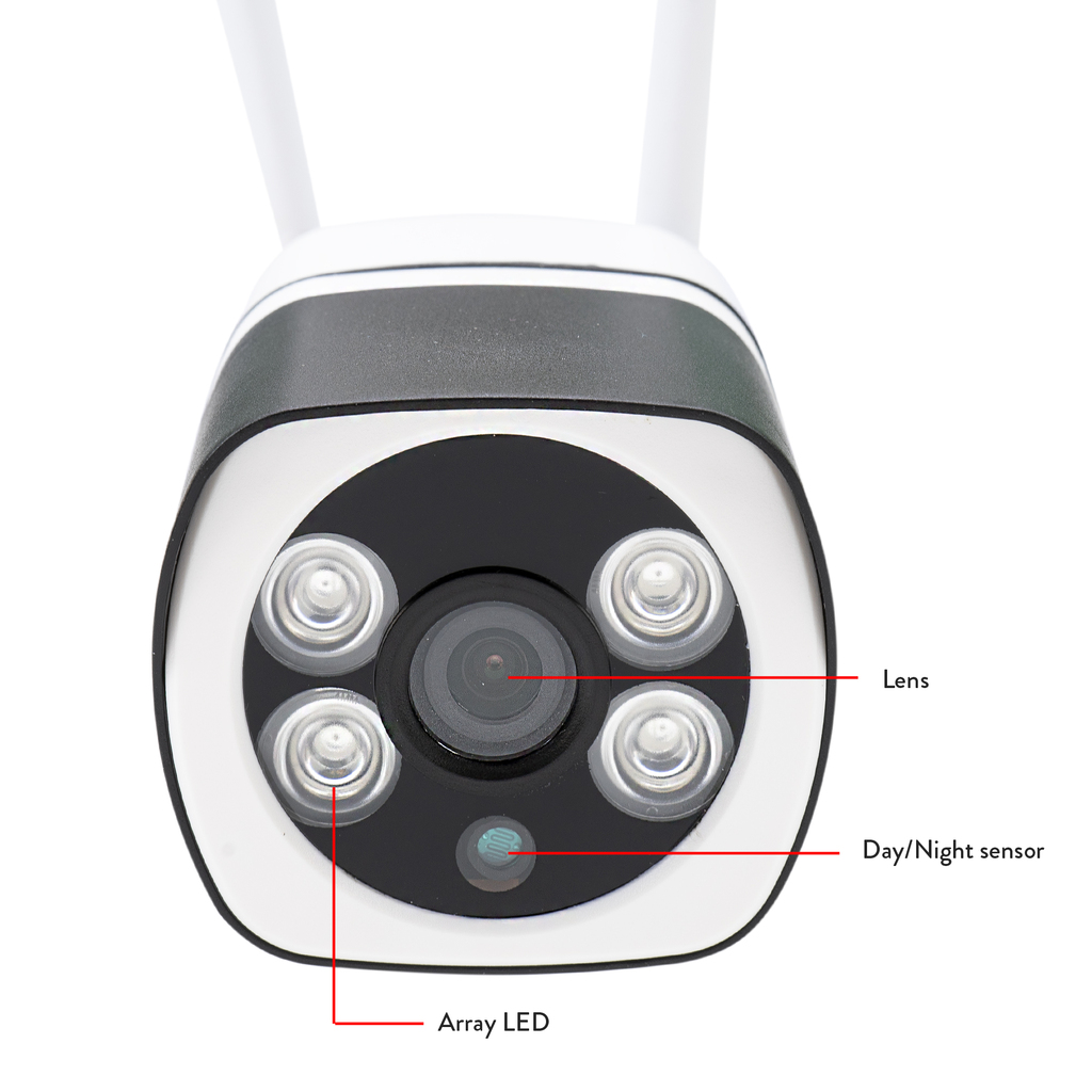 PNI IP649 video surveillance camera with IP, 2MP 1080P, WiFi, micro SD card slot, compatible with Tuya Smart
