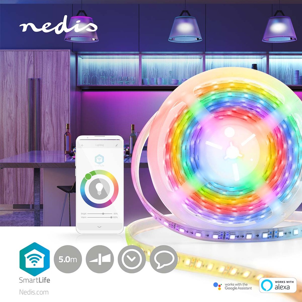 Nedis Smart Wi-Fi RGB LED Strip WIFILS51,CRGB