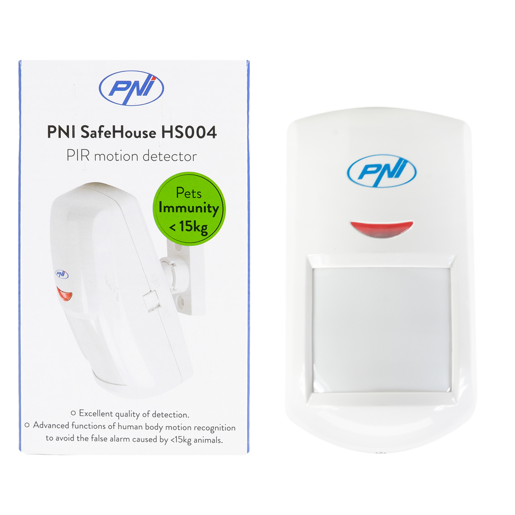 SafeHouse PNI HS004 motion sensor, for wireless alarm systems, with animal immunity, adjustable sensitivity